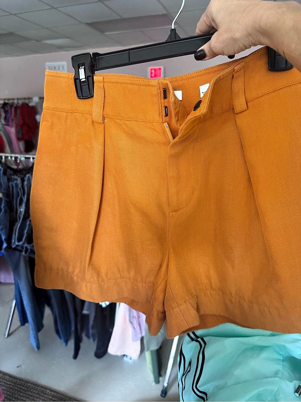 Vince High Waist Shorts in Orange Size 2